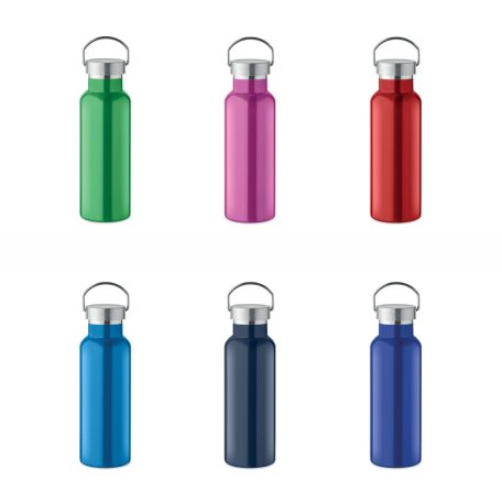 Duplafalú termosz palack 500 ml (8 színben) - gravírozható