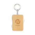 Töltőkábeles kulcstartó bambusz házban - gravírozva, vagy színes nyomattal ajánljuk 