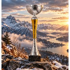   Ice Gold ezüst-arany serleg 6 méretben 24G-02A/F - M:25 cm 