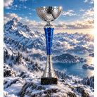 Ice Blue ezüst-kék serleg 6 méretben 24G-02K/F - M:25 cm 