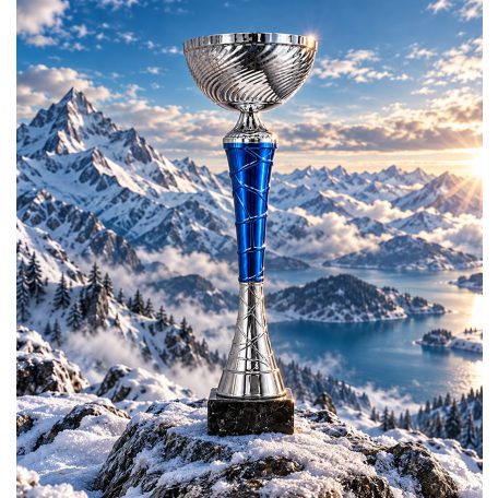 Ice Blue ezüst-kék serleg 6 méretben 24G-02K/F - M:25 cm 