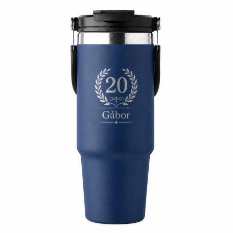Gravírozható termosz kulacs 850 ml - duplafalú rozsdamentes acél
