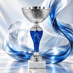   BlueBerry Silver ezüst-kék serleg 6 méretben 26G-67KC - M: 25,5 cm