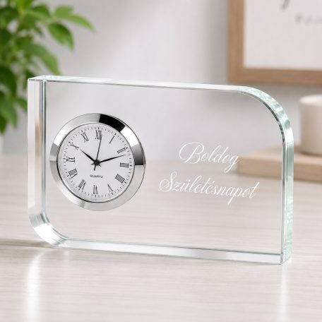 Gravírozható elegáns üvegóra