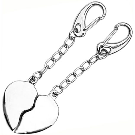 Dupla szív kulcstartó – gravírozható ajándék