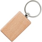Bükkfa kulcstartó - téglalap alakú - gravírozható