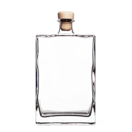 Gravírozható pálinkás üveg (széles), kupakkal, 500 ml