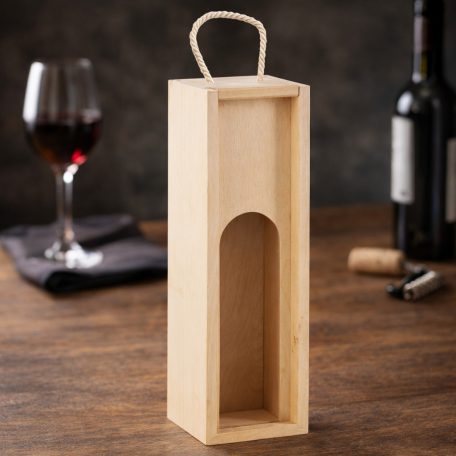 Gravírozható fa borosdoboz 