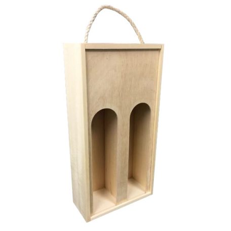 Gravírozható fa borosdoboz (2 borhoz)