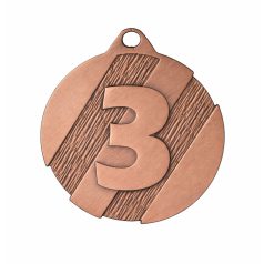 Klasszikus bronzérem 3-as számmal - átmérő: 5 cm