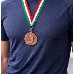 Klasszikus bronzérem 3-as számmal - átmérő: 5 cm