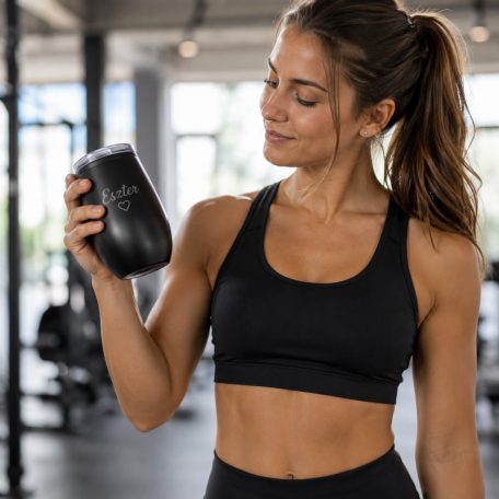 Gravírozható thermo fitness pohár 350 ml