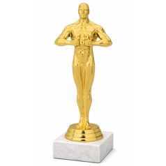 Oscar stílusú szobor - Arany szobor márványon