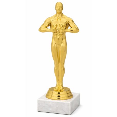 Oscar stílusú szobor - Arany szobor márványon