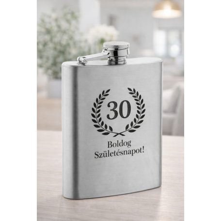 Gravírozható rozsdamentes flaska 200 ml