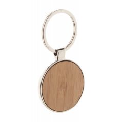 Letisztult fa/fém kulcstartó – gravírozható ajándék