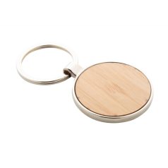 Letisztult fa/fém kulcstartó – gravírozható ajándék