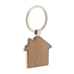 Gravírozható fa/fém kulcstartó