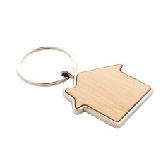 Gravírozható fa/fém kulcstartó