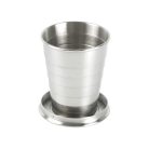 Összecsukható rozsdamentes pohár, fém tokban 70 ml - gravírozható