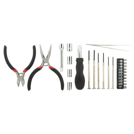 25 db-os szerszámkészlet - gravírozható tokkal