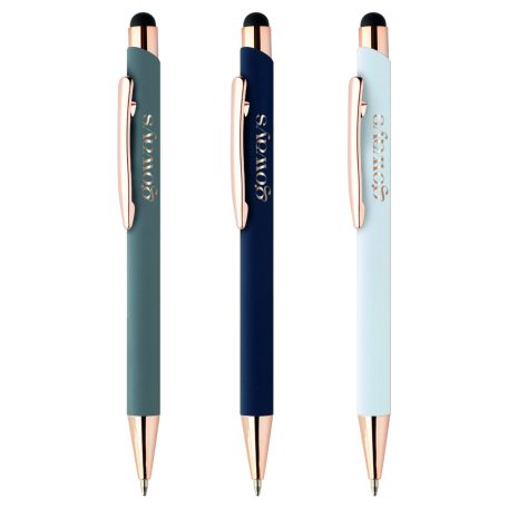 Gravírozott érintőhegyes golyóstoll - három színben