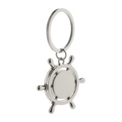 Hajókormány alakú fém kulcstartó - gravírozható