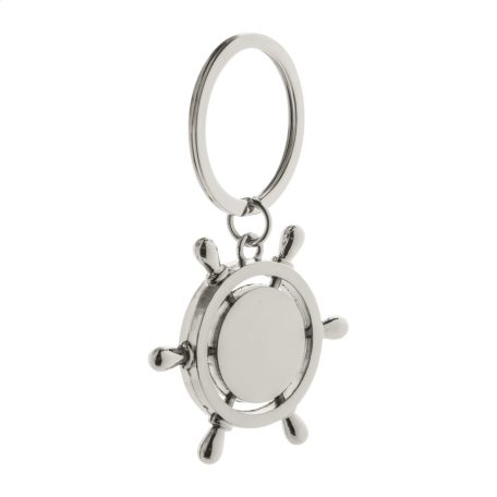 Hajókormány alakú fém kulcstartó - gravírozható