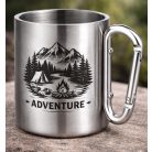 Duplafalú rozsdamentes acél bögre 220 ml - gravírozható