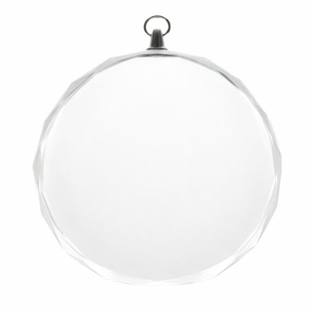 Gravírozható üvegérem - átmérő: 7 cm