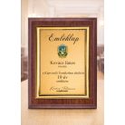 Arany színű plakett színes UV nyomattal 