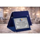 Ezüst színű plakett színes UV nyomattal