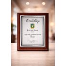 Ezüst színű plakett színes UV nyomattal