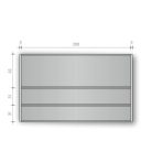 AluSign SÍNES 3 soros névtábla