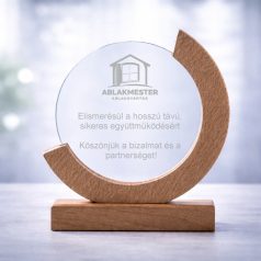 Gravírozható üvegdíj - Angela 19,5cm, vtg: 1cm