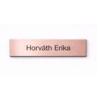 Gravírozott névtábla ajtóra - rose gold fémhatásű műanyag 