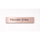 Gravírozott névtábla ajtóra - rose gold fémhatásű műanyag 