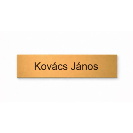 Gravírozott névtábla ajtóra - matt arany műanyag