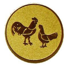 Érembetét 51 Tyúk arany 25 mm