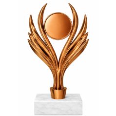 Bronz színű érembetéttartó márványon - LEO bronz