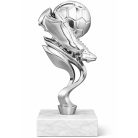 Ezüst focis figura labdával márványon 20 cm