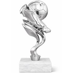 Ezüst focis figura labdával márványon 20 cm