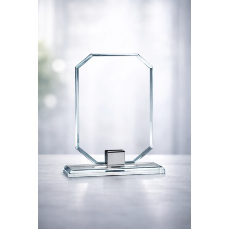 Gravírozható üvegdísz - BELLA3 22 cm  díszdobozzal