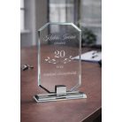 Gravírozható üvegdísz - BELLA2 19 cm  díszdobozzal 