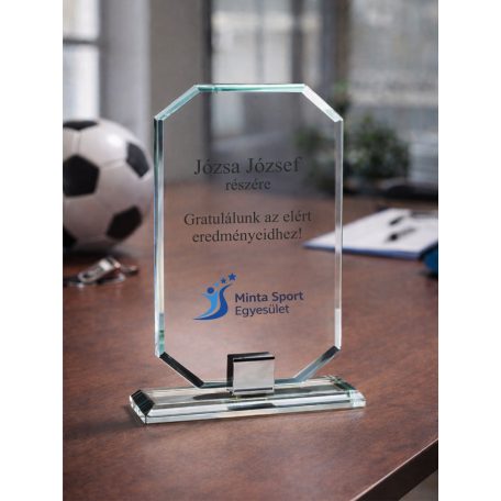 Gravírozható üvegdísz - BELLA3 22 cm  díszdobozzal