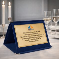 Feliratozható arany színű fém plakett