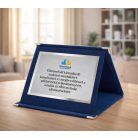 Ezüst színű plakett színes UV nyomattal