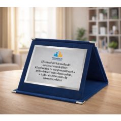 Feliratozható ezüst színű fém plakett