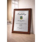 Ezüst színű plakett színes UV nyomattal