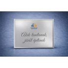 Ezüst színű plakett színes UV nyomattal